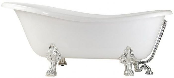 Ванна из искусственного камня Veragio Gialetta 170x80 26931 ножки Хром