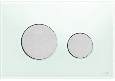 Клавиша смыва Tece Loop Glass 9240652 для унитаза Зеленая Хром матовый