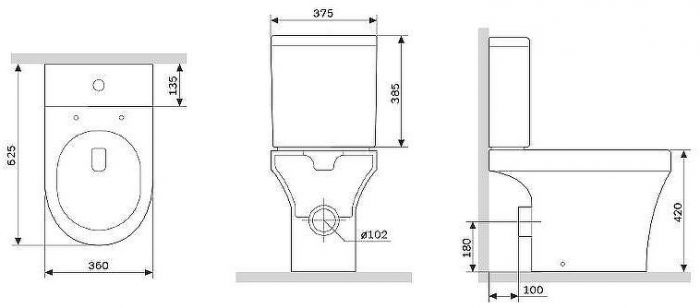 Унитаз компакт Damixa Skyline DX35C8600SC с бачком и сиденьем Микролифт