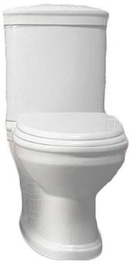 Сидение  деревянное в цвете *орех* с металлическими креплениями и с системой Soft close - Унитаз-компакт CEZARES PRIMO