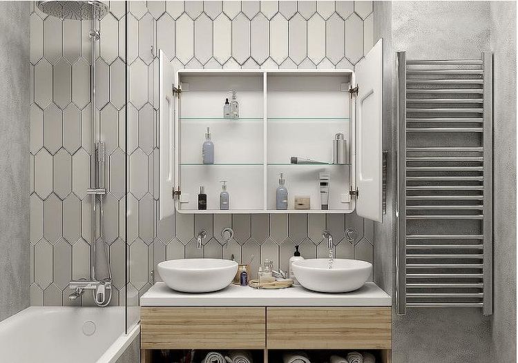 Зеркальный шкаф Континент Elliott LED 100 МВК031 с подсветкой Белый