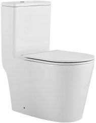 Унитаз моноблок SantiLine SL-5029 Белый с бачком и сиденьем Микролифт