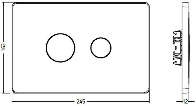 Клавиша смыва Artceram File 2.0 703.000.05 цвет Белый матовый