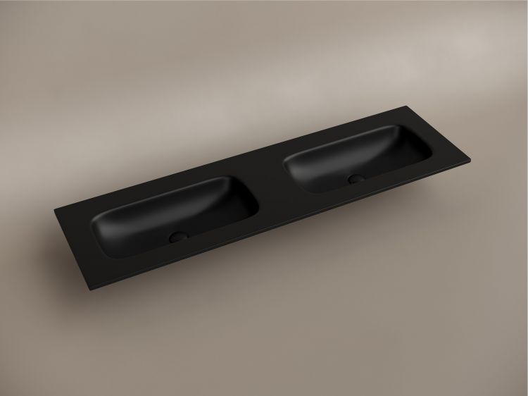 Раковина накладная SANCOS мебельная CERAMICANOVA Grace прямоугольная 1610x457x137 мм, с двумя чашами без отверстий под смеситель, цвет черный матовый, CN7023MBwx, CN7023MBwx Раковина накладная SANCOS мебельная CERAMICANOVA Grace прямоугольная 1610x457x137 мм, с двумя чашами без отверстий под смеситель, цвет черный матовый, CN7023MBwx, CN7023MBwx