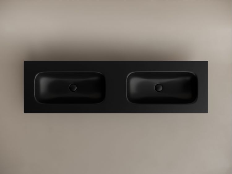 Раковина накладная SANCOS мебельная CERAMICANOVA Grace прямоугольная 1610x457x137 мм, с двумя чашами без отверстий под смеситель, цвет черный матовый, CN7023MBwx, CN7023MBwx Раковина накладная SANCOS мебельная CERAMICANOVA Grace прямоугольная 1610x457x137 мм, с двумя чашами без отверстий под смеситель, цвет черный матовый, CN7023MBwx, CN7023MBwx