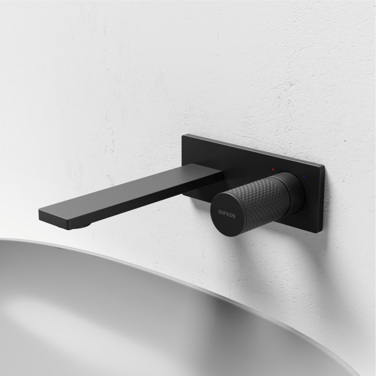 Смеситель для раковины SANCOS Nexus с внутренней частью, черный матовый, SC9013MB