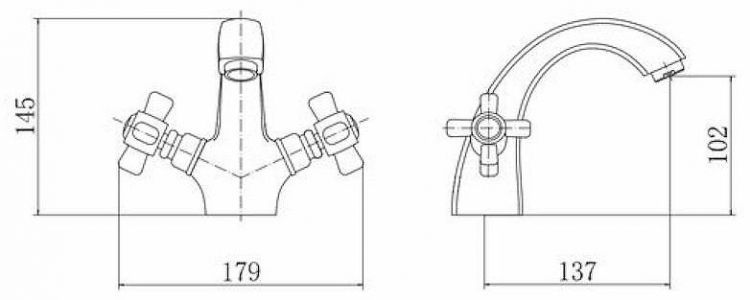 Смеситель для раковины Fashun A1018 цвет Хром