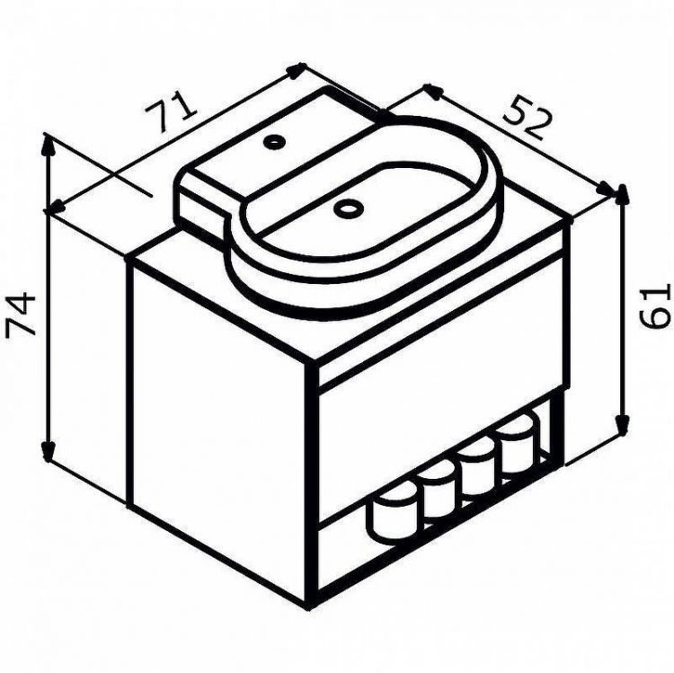 Тумба под раковину Orka Knidos 70 3000998 подвесная Legnano