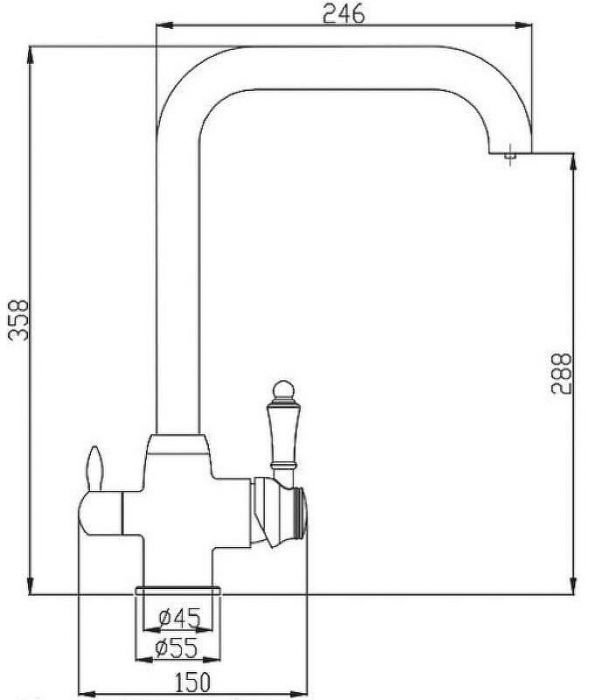 Смеситель для кухни ZorG Steel Hammer SH725BLACKBR Черный