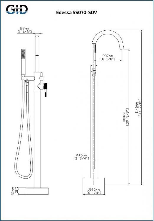 Смеситель для раковины Gid Edessa L070CHSDV цвет Хром Смеситель для раковины Gid Edessa L070CHSDV цвет Хром