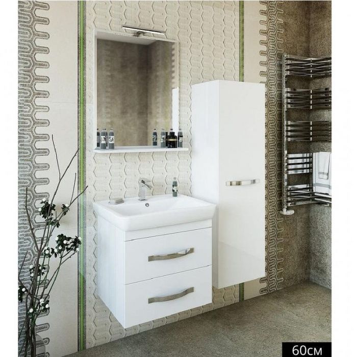 Шкаф пенал Sanflor Одри /Рио 40 R Н0000000097 Белый