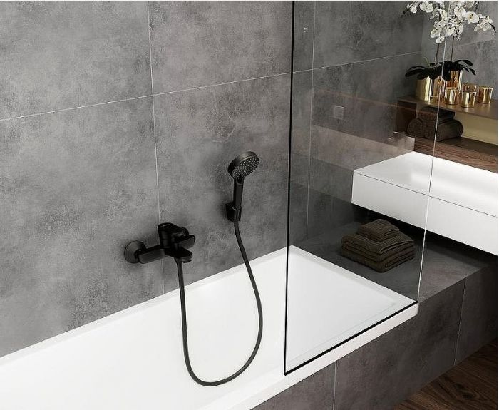 Смеситель для ванны Hansgrohe Vernis Blend 71440670 Черный матовый