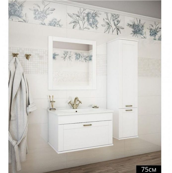 Шкаф пенал Sanflor Ванесса 34 R С000005889 Белый