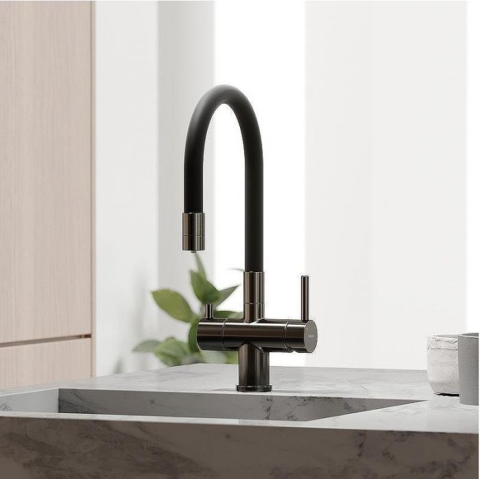 Смеситель для кухни Sancos Lucia SC4004GG Вороненая сталь Черный