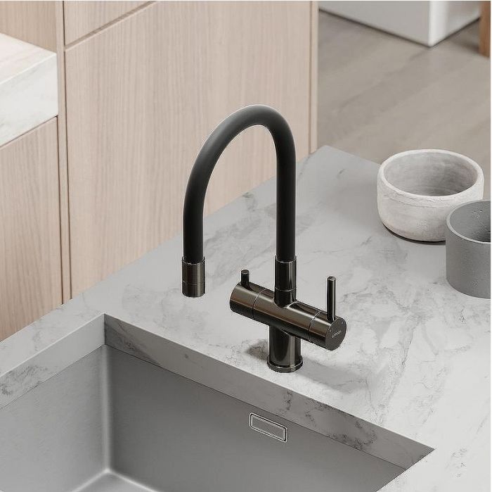 Смеситель для кухни Sancos Lucia SC4004GG Вороненая сталь Черный