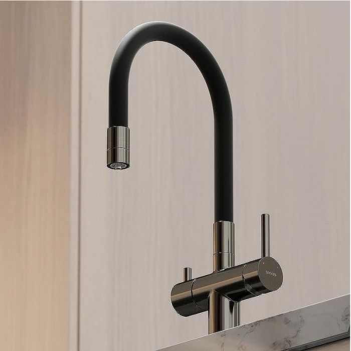 Смеситель для кухни Sancos Lucia SC4004GG Вороненая сталь Черный