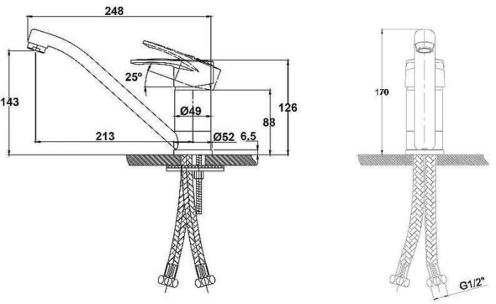 Смеситель для кухни Kaiser Planet 14033 Хром
