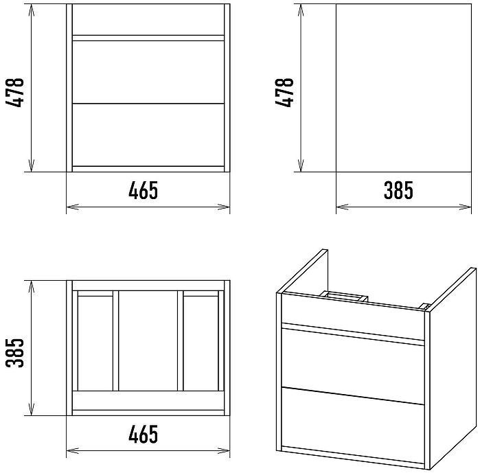 Тумба с раковиной Misty Кедр 50 УТ000014437 подвесная Орех