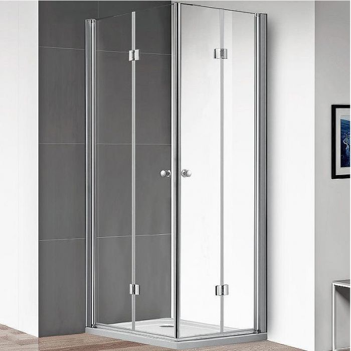 Душевой уголок Cezares Eco 90x100 ECO-O-ASH-2-90/100-C-Cr профиль Хром стекло прозрачное