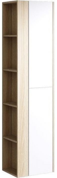 Шкаф пенал Aqwella 5 Stars Майами 40 Mai.05.04 подвесной Дуб сонома Белый