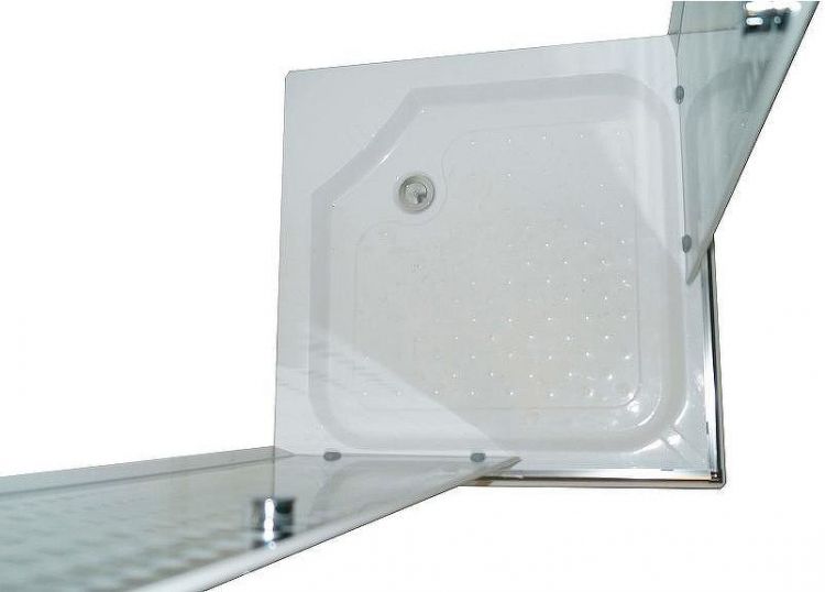 Душевой уголок Parly 80x80 ZQ8111 профиль Хром стекло прозрачное с рисунком