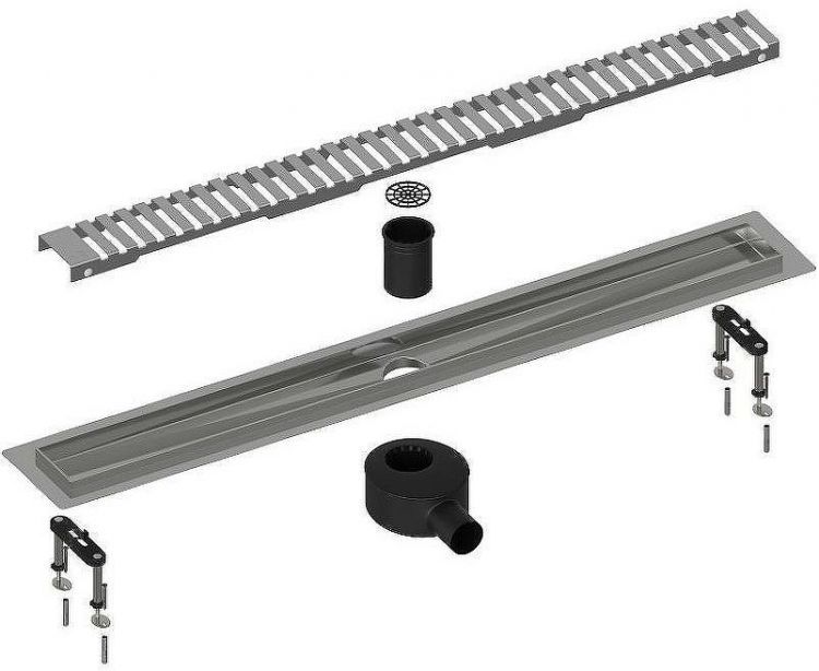 Душевой лоток Timo Drain System 90 DS230109/01 с решеткой Сатин