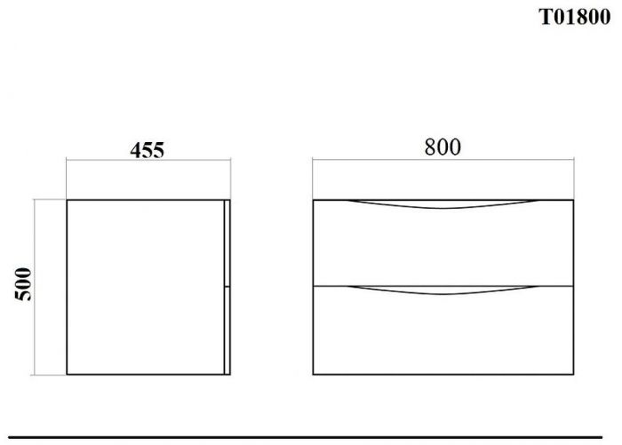 Тумба под раковину Bond Cube 80 T01805 подвесная цвет Белый матовый