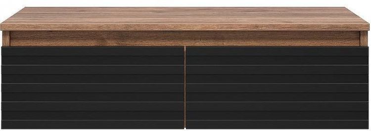 Тумба Brevita Dakota 80 DAK-009080-19-022Я подвесная Черный кварц Дуб Галифакс олово