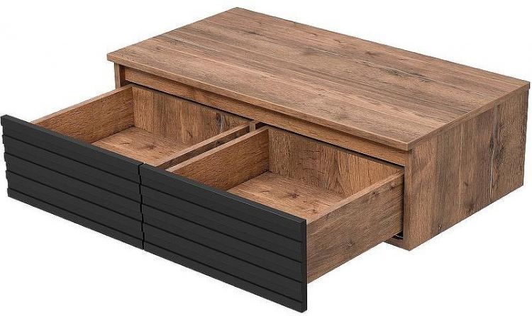 Тумба Brevita Dakota 80 DAK-009080-19-022Я подвесная Черный кварц Дуб Галифакс олово