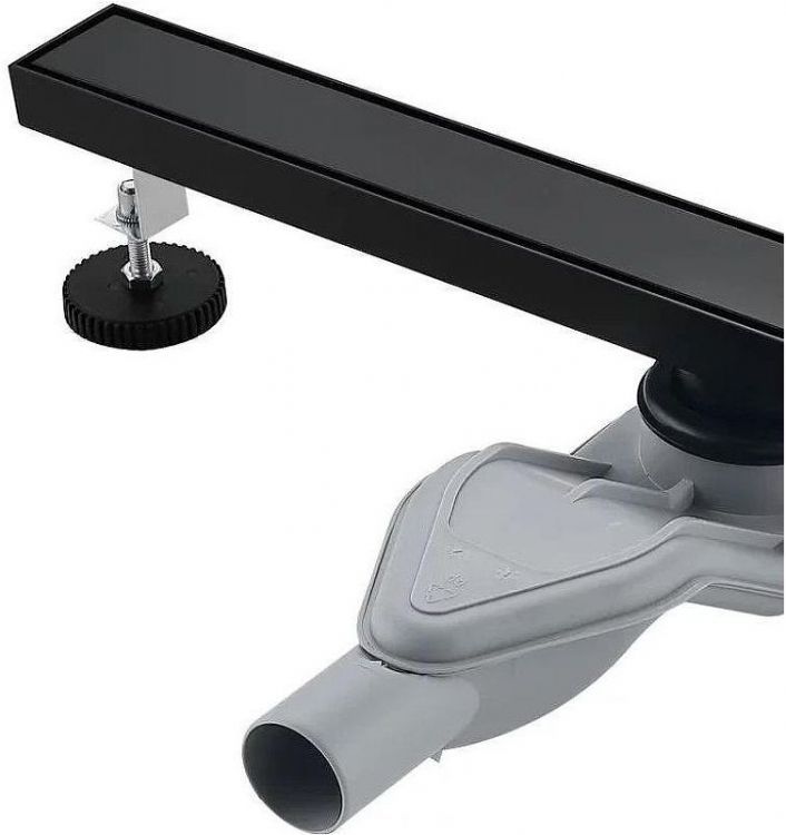 Душевой лоток Grocenberg 60 T600BL с Черной матовой решеткой / под плитку