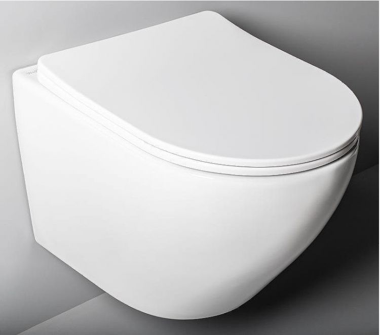 Комплект унитаза WellWant Aura WWU01122W с инсталляцией WellWant Standart 50 WWISI1110B с сиденьем Микролифт и клавишей смыва Хром глянцевый