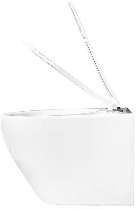 Комплект унитаза WellWant Aura WWU01122W с инсталляцией WellWant Standart 50 WWISI1110B с сиденьем Микролифт и клавишей смыва Хром глянцевый