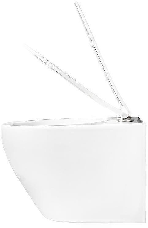 Комплект унитаза WellWant Aura WWU01122W с инсталляцией WellWant Standart 50 WWISI1110B с сиденьем Микролифт и клавишей смыва Хром глянцевый