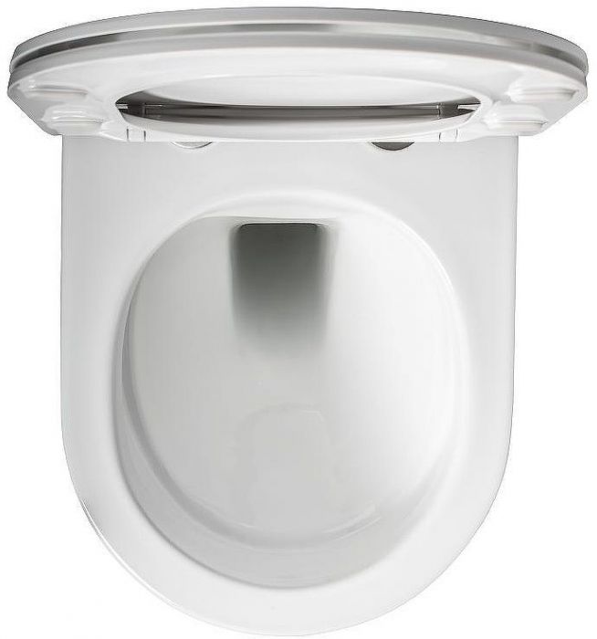 Комплект унитаза WellWant Aura WWU01122W с инсталляцией WellWant Standart 50 WWISI1110B с сиденьем Микролифт и клавишей смыва Хром глянцевый