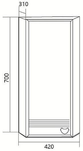 Подвесной шкаф 1MarKa Story 42П R У99318 угловой Белый глянец
