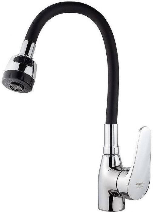 Смеситель для кухни Melodia della vita Ostessa MDV40616Black Хром Черный