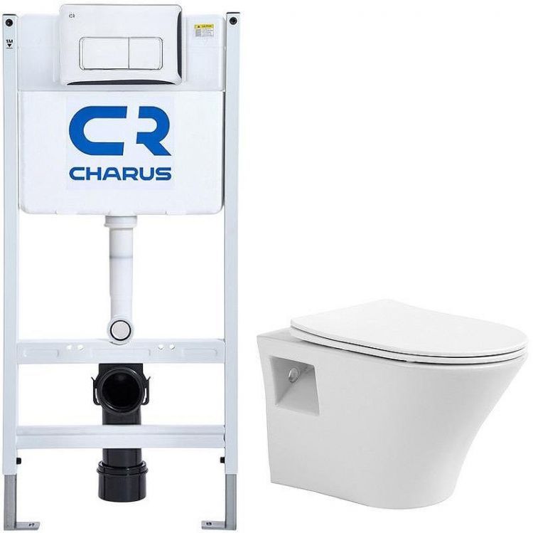 Комплект унитаза Avimano Promotion 1000080 с инсталляцией Charus City CR.200.21.01 с сиденьем Микролифт и клавишей смыва Хром глянцевый Комплект унитаза Avimano Promotion 1000080 с инсталляцией Charus City CR.200.21.01 с сиденьем Микролифт и клавишей смыва Хром глянцевый