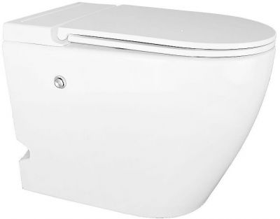 Унитаз Azario AZ102 приставной цвет Белый с сиденьем Микролифт