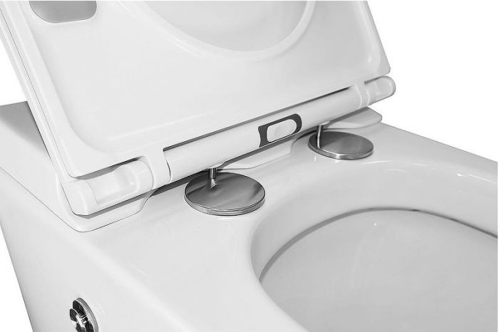 Унитаз Azario AZ102 приставной цвет Белый с сиденьем Микролифт