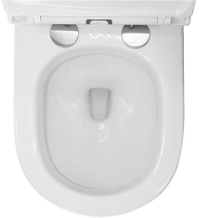 Унитаз Azario AZ102 приставной цвет Белый с сиденьем Микролифт