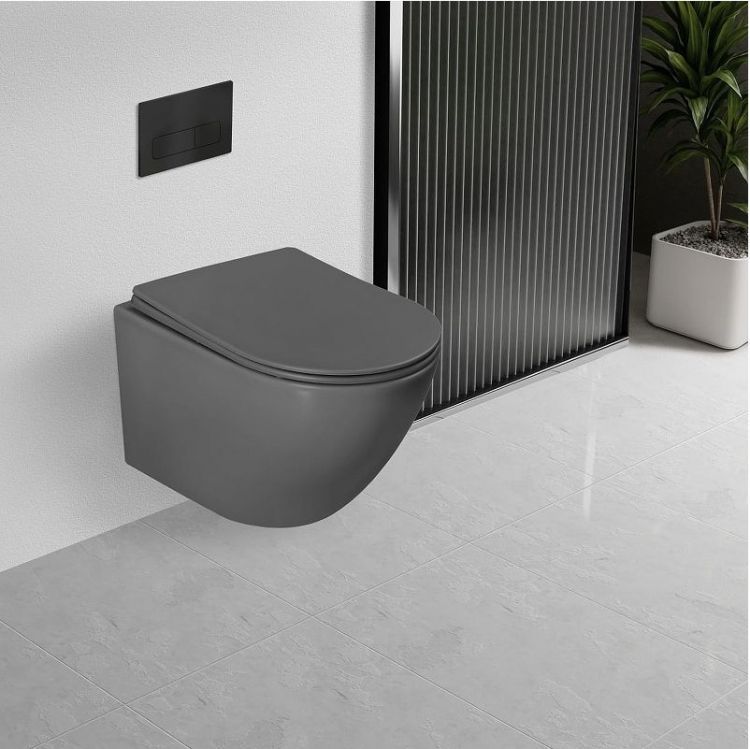 Унитаз Vincea Globo VT1-14TMA подвесной цвет Антрацит матовый с сиденьем Микролифт