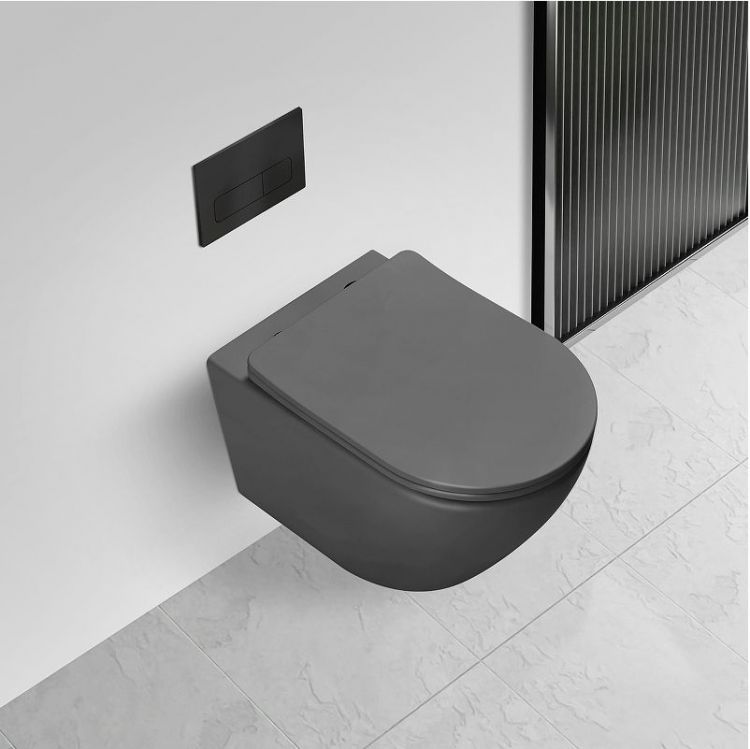 Унитаз Vincea Globo VT1-14TMA подвесной цвет Антрацит матовый с сиденьем Микролифт