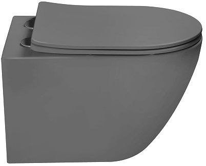 Унитаз Vincea Globo VT1-14TMA подвесной цвет Антрацит матовый с сиденьем Микролифт