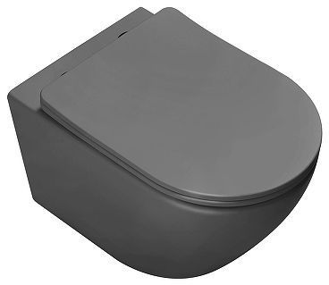 Унитаз Vincea Globo VT1-14TMA подвесной цвет Антрацит матовый с сиденьем Микролифт