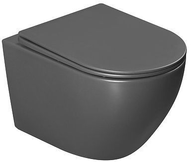 Унитаз Vincea Globo VT1-14TMA подвесной цвет Антрацит матовый с сиденьем Микролифт