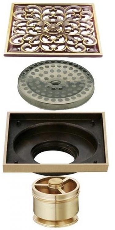 Душевой трап Veragio Canyon VR.CAN-2007.BR с решеткой Бронза