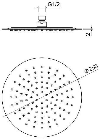 Верхний душ Aquatek AQ2073BG цвет Золото шлифованное