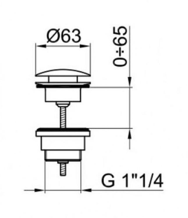 Донный клапан Webert Aria AC0405015 click-clack Хром
