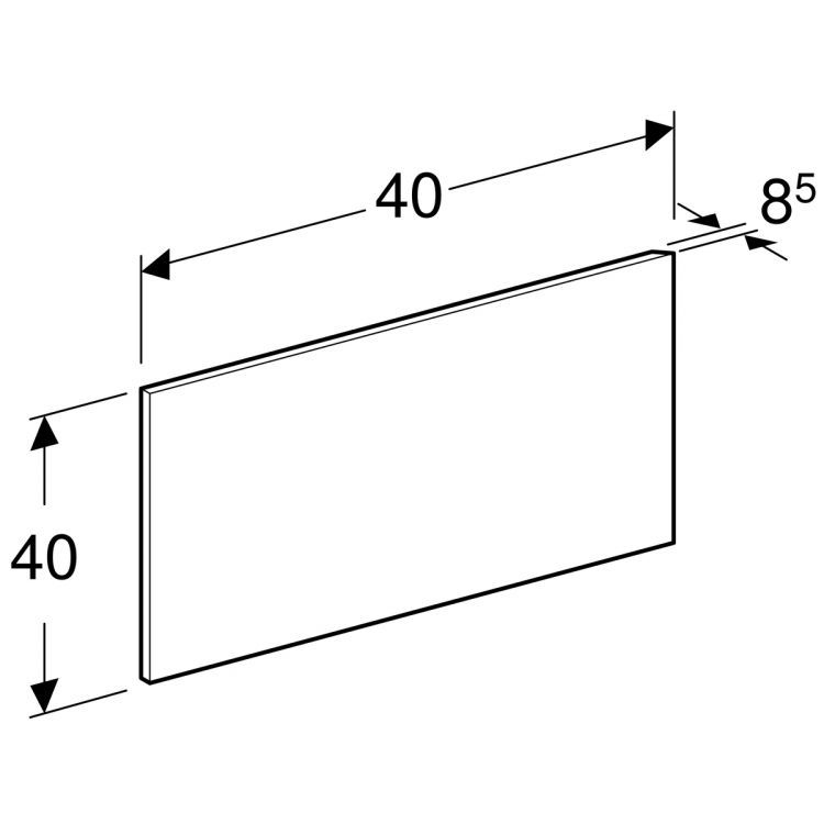 Декоративная панель Geberit Bambini (боковая) для детской раковины, для верхней раковины, Varicor®: цвет голубой no. 226 Декоративная панель Geberit Bambini (боковая) для детской раковины, для верхней раковины, Varicor®: цвет голубой no. 226