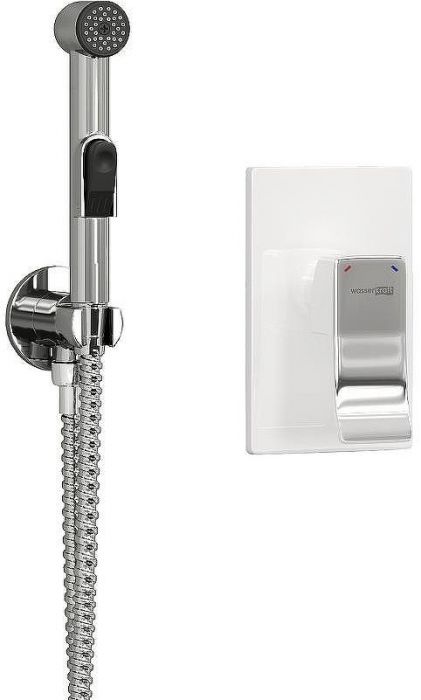 Гигиенический душ со смесителем WasserKRAFT Aller A010657WHITE Хром